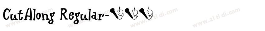 CutAlong Regular字体转换